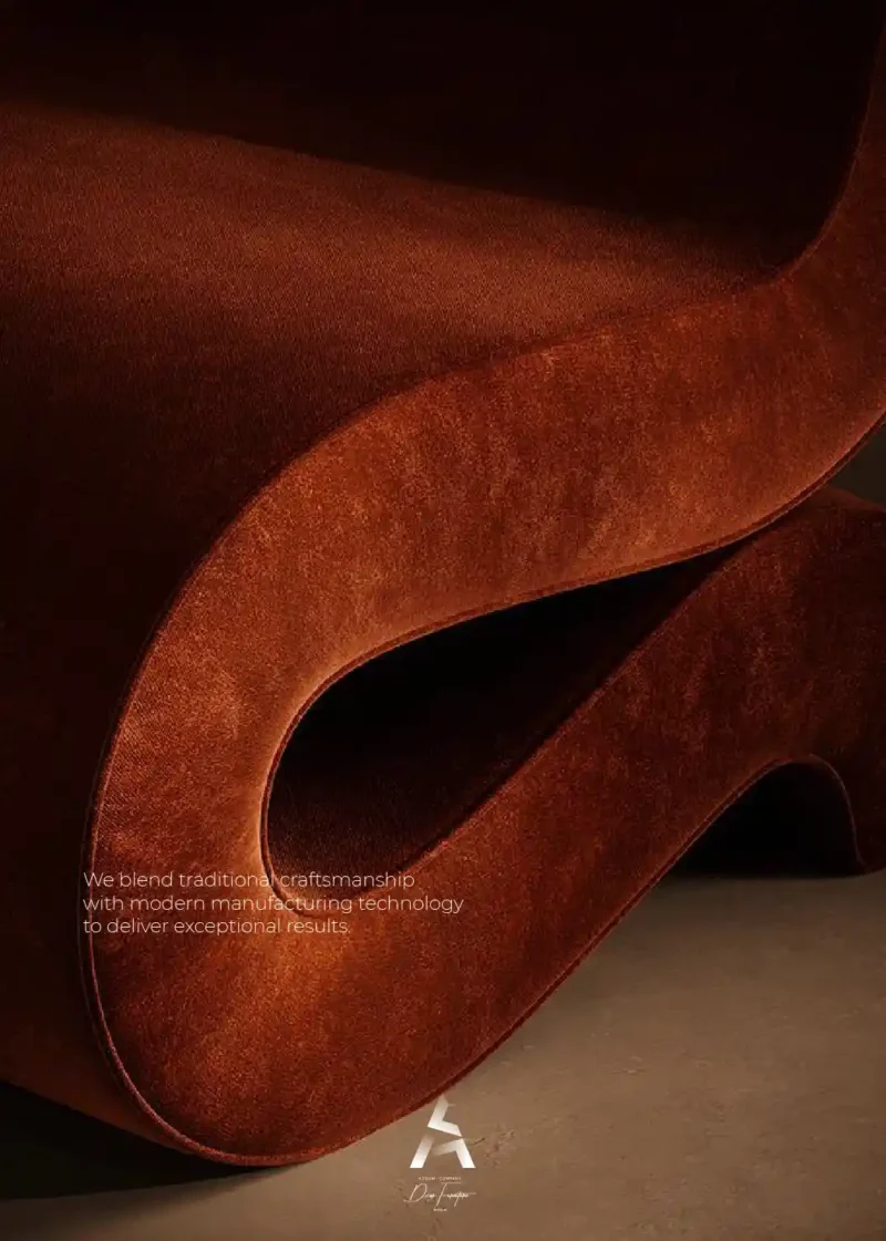 تصميم وتنفيذ كرسي خشبي مخصص لبراند Azoum يبرز مهارة وكالة رامي صلاح في البراندنج الصناعي. Design and execution of a custom wooden chair for Azoum brand, showcasing Ramy Salah Agency's industrial branding expertise